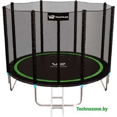 Батут V2 Trampoline Greenline 10FT 312 см (с внешней сеткой и лестницей)