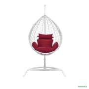 Подвесное кресло LetoLux Liverpool Comfort (белый/бордовый)