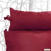 Подвесное кресло LetoLux Liverpool Comfort (белый/бордовый)