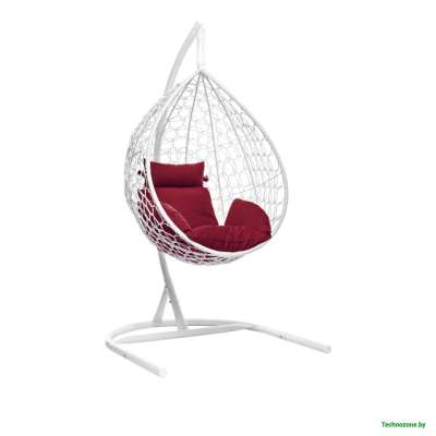Подвесное кресло LetoLux Liverpool Comfort (белый/бордовый)