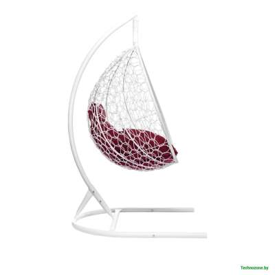 Подвесное кресло LetoLux Liverpool Comfort (белый/бордовый)