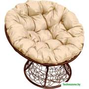 Кресло LetoLux Папасан (шоколадный/бежевый)