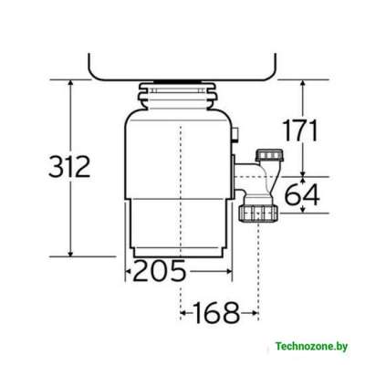 Измельчитель пищевых отходов InSinkErator Model Evolution 100