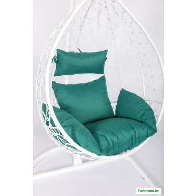 Подвесное кресло LetoLux Liverpool Comfort (белый/темно-зеленый)