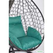 Подвесное кресло LetoLux Liverpool Comfort (черный/темно-зеленый)
