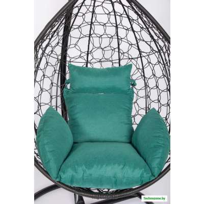 Подвесное кресло LetoLux Liverpool Comfort (черный/темно-зеленый)