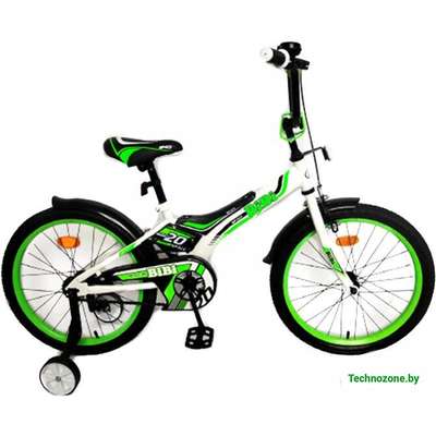 Детский велосипед Bibi Space 20 2021 (белый/зеленый)
