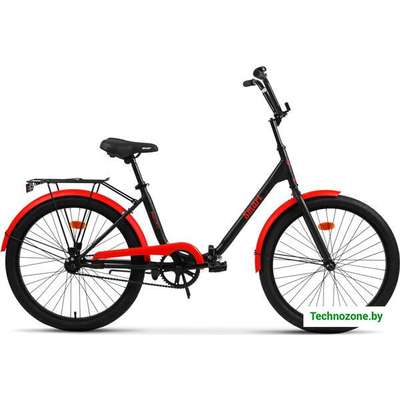 Велосипед AIST Smart 24 1.1 2022 (черный/красный)