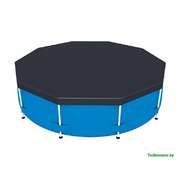 Тент-чехол для каркасных бассейнов диаметром 366 см (черный)