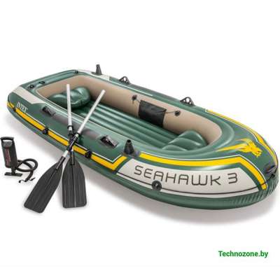 Надувная лодка Seahawk 3 Set Intex (Интекс) (до 300кг) 68380NP 295х137х43см + весла/насос