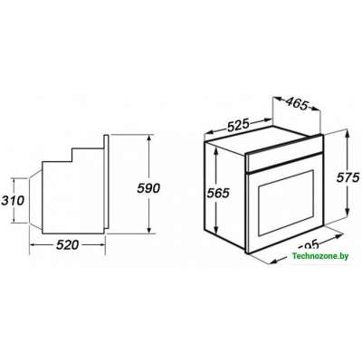 Электрический духовой шкаф GrandGermes OCE-60WH-09