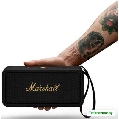 Беспроводная колонка Marshall Middleton (черный/латунь)