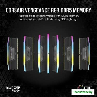 Оперативная память Corsair Vengeance RGB 2x32ГБ DDR5 6000 МГц CMH64GX5M2B6000C40