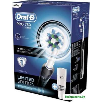 Электрическая зубная щетка Oral-B Pro 750 Cross Action D16.513.UX (черный)