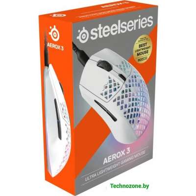Игровая мышь SteelSeries Aerox 3 2022 Edition (белая)