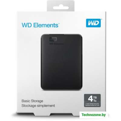 Внешний накопитель WD Elements Portable 4TB WDBU6Y0040BBK