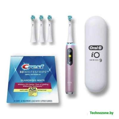 Электрическая зубная щетка Oral-B iO 9 (розовый, 4 насадки)