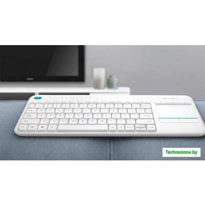 Клавиатура Logitech K400 Plus (белый, нет кириллицы)