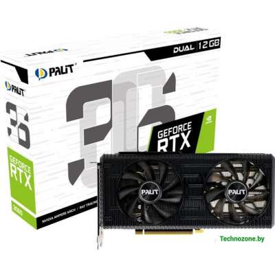 Видеокарта Palit GeForce RTX 3060 Dual 12GB GDDR6 NE63060019K9-190AD