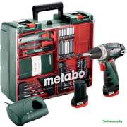 Дрель-шуруповерт Metabo PowerMaxx BS Basic Set 600080880 (с 2-мя АКБ, набор инструмента)