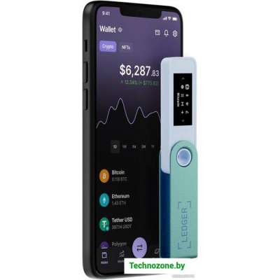 Аппаратный криптокошелек Ledger Nano X (пастельный зеленый)