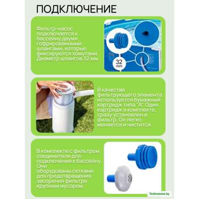 Картриджный фильтр-насос Intex 2006 л/ч (26604)