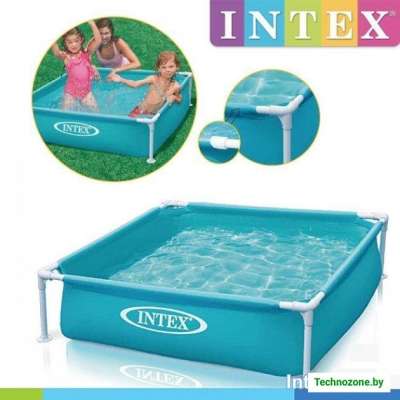 Каркасный детский бассейн Intex 57173 NP квадратный Mini Frame 122х122х30 см