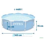 Каркасный бассейн Intex 28202 Metal Frame 305х76 см (56999)
