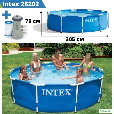 Каркасный бассейн Intex 28202 Metal Frame 305х76 см (56999)