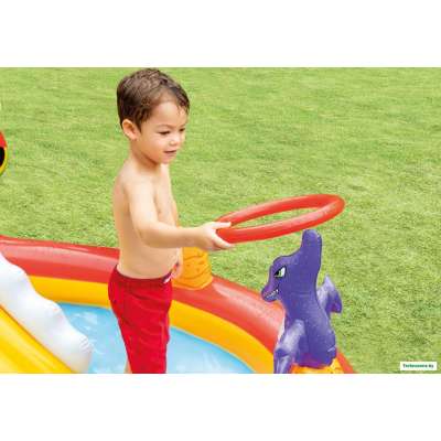 Детский надувной игровой центр- бассейн Intex 57163 Счастливый дино  (196х170х107)