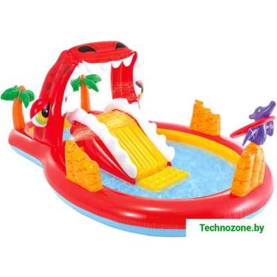 Детский надувной игровой центр- бассейн Intex 57163 Счастливый дино  (196х170х107)