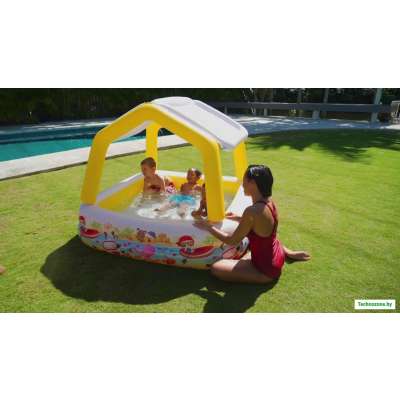 Надувной детский бассейн Intex 57470 Sun Shade с навесом