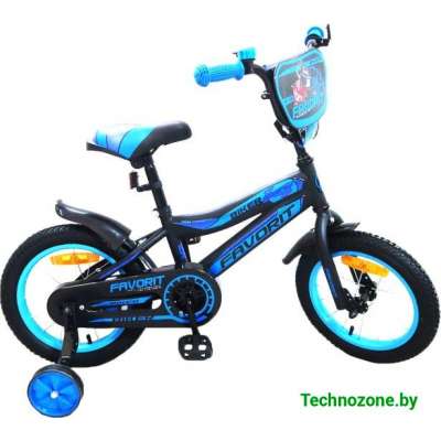 Детский велосипед Favorit Biker 16 (черный/синий)
