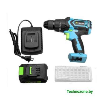 Аккумуляторная дрель-шуруповерт Tonfon Impact Drill Wireless chargable 20V 2000 mAh