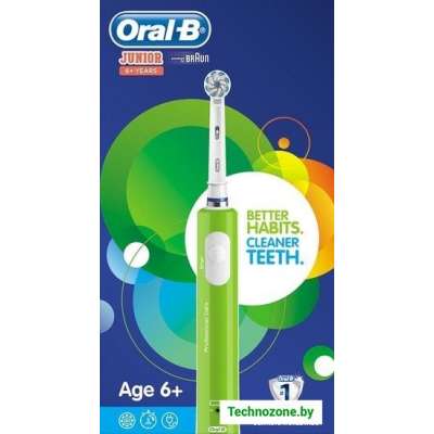 Электрическая зубная щетка Oral-B Junior For Children Aged 6+ D16.535.1 (зеленый)