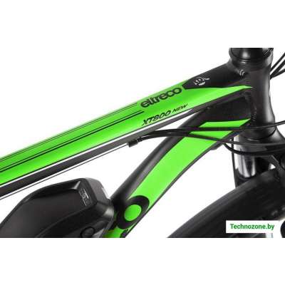 Электровелосипед Eltreco XT 800 New (черный/зеленый)