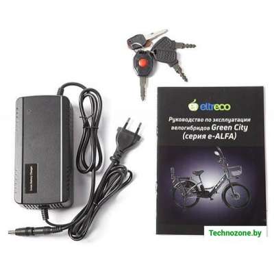 Электровелосипед Eltreco Green City E-Alfa New (сине-серый матовый)