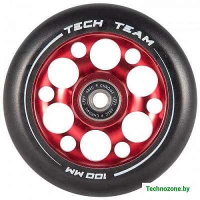 Колесо для самоката Tech Team X-Treme 100мм Drilled red