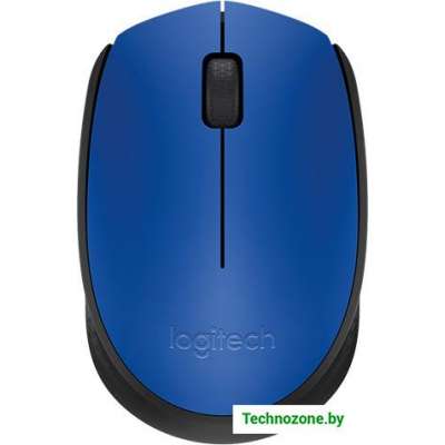 Мышь Logitech M171 Wireless Mouse синий/черный (910-004640)