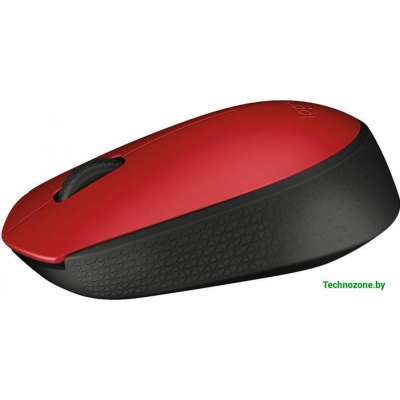 Мышь Logitech M171 Wireless Mouse красный/черный (910-004641)