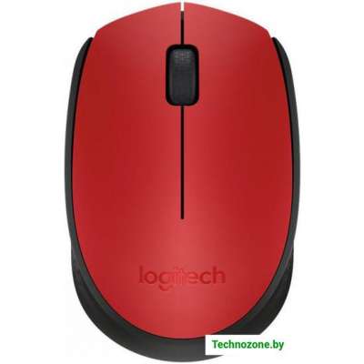 Мышь Logitech M171 Wireless Mouse красный/черный (910-004641)
