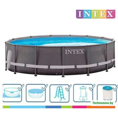 Каркасный круглый бассейн Intex 26742 Greywood 457x122 см