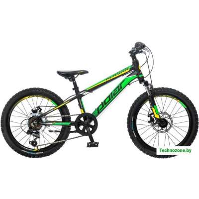 Детский велосипед Polar Alaska 20 2021 (черный/зеленый)