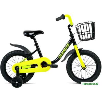 Детский велосипед Forward Barrio 14 2021 (черный/желтый)