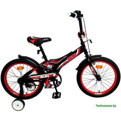 Детский велосипед Bibi Space 18 2021 (красный/черный)