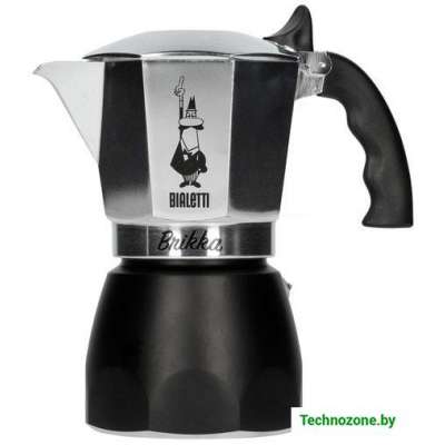 Гейзерная кофеварка Bialetti Brikka 2020 (4 порции, черный)