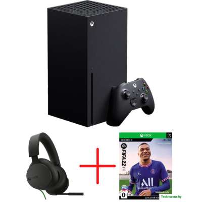 Игровая приставка Microsoft Xbox Series X + Наушники Microsoft Xbox Stereo Headset  + FIFA 22