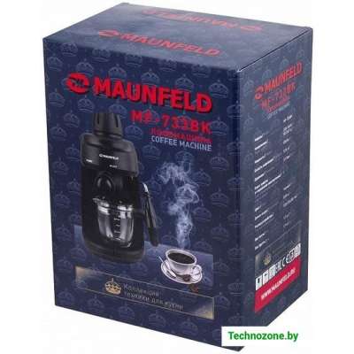 Рожковая бойлерная кофеварка MAUNFELD MF-733BK