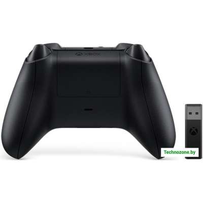 Геймпад Microsoft Xbox + беспроводной адаптер (черный)