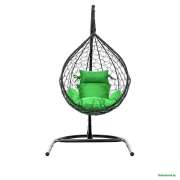 Подвесное кресло LetoLux Liverpool Comfort (черный/зеленый)